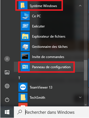 ouvrir le Panneau de configuration sur Windows 10-2